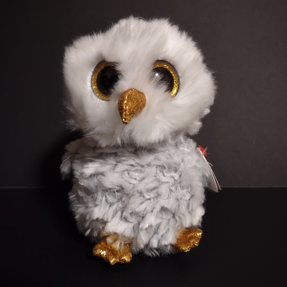 TY Beanie Boos 6" OWLETTE the Owl Plush Stuffed Animal With Tags Glitter